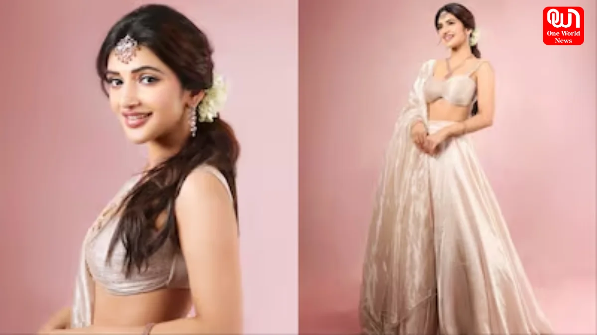 Sreeleela, Gold Lehenga, Bridal Aesthetic look