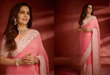 Nita Ambani, Shimmering Pink Saree At World Cup, Felicitation Ceremony