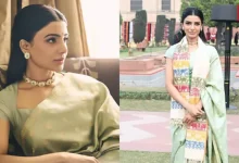 Samantha Ruth Prabhu, Pistachio Green Saree, Rashtrapati Bhavan