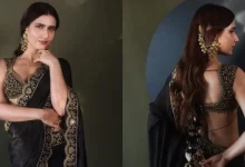 atima Sana Shaikh in a Black Saree