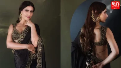 atima Sana Shaikh in a Black Saree