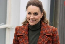 Kate Middleton, Vintage Wool Coat, Olive Pants, Welsh Mill