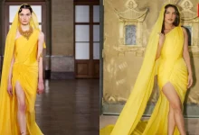 Red Carpet, Priyanka Chopra, Gaurav Gupta, Sari-Inspired Gown