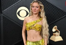 Zara Larsson Hand-Beaded Grammys Outfit