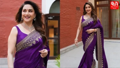 Madhuri Dixit, Mrunalini Rao Jewel-Toned Saree