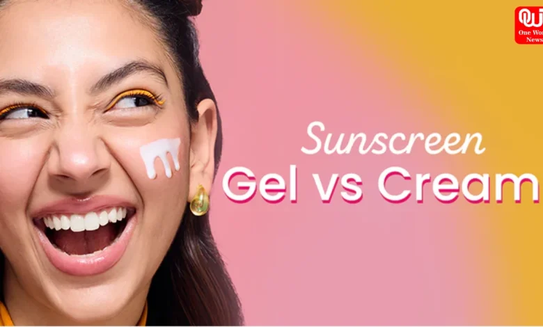 Gel Sunscreen, Cream Sunscreen