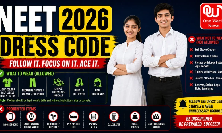 NEET 2026 dress code guidelines