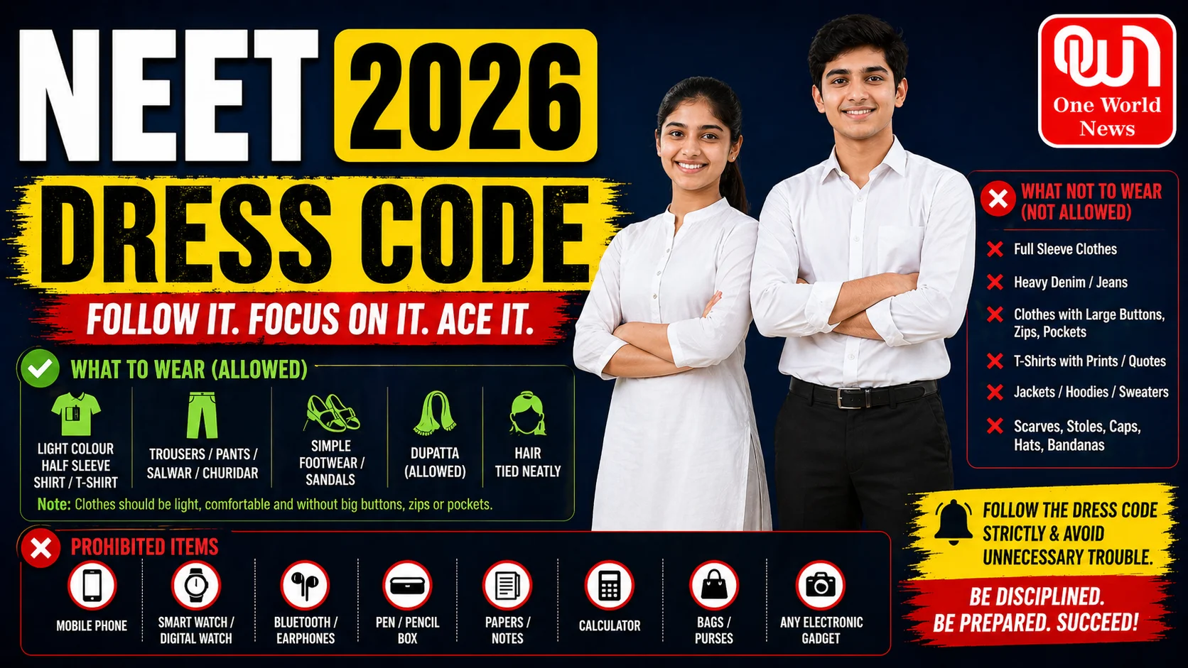 NEET 2026 dress code guidelines