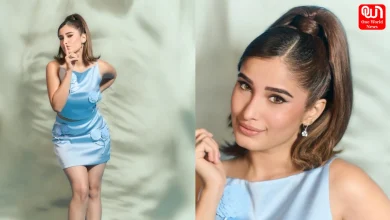 Rasha Thadani, Playful 90s Twist, Baby Blue Skirt Set