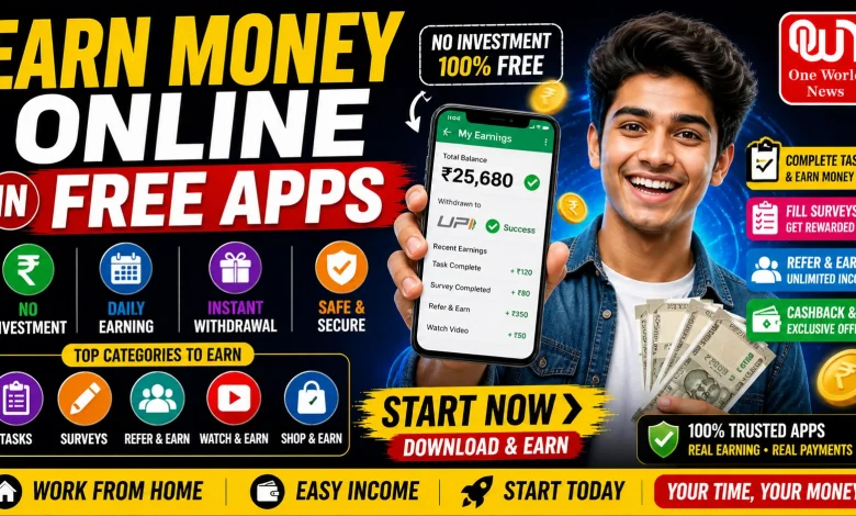 Earn Money Online in Free Apps