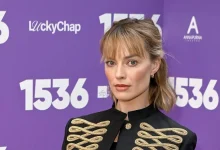Margot Robbie, Alexander McQueen Cropped Military Jacket