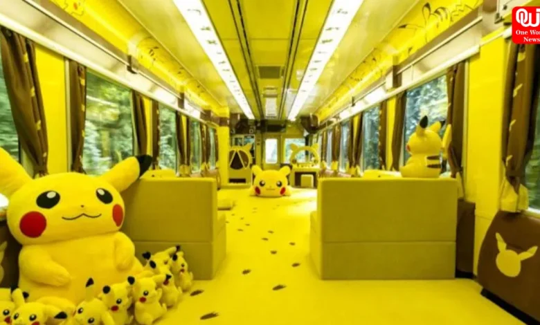Pikachu-Themed Train In Japan