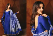 Triptii Dimri, Blue Anarkali For Maa Behen Promotions