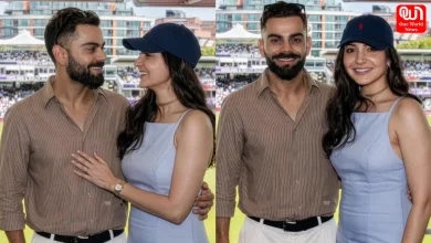Anushka Sharma, Blue Linen Dress, Virat Kohli