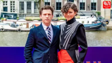 Zendaya, Red Microskirt, Louis Vuitton Jacket