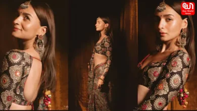 Alia Bhatt, Mirrorwork Ajrakh Saree, Akansha Ranjan Kapoor Wedding