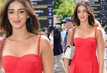 Ananya Panday, summer Chic In Red Ralph Lauren Dress, Wimbledon 2026