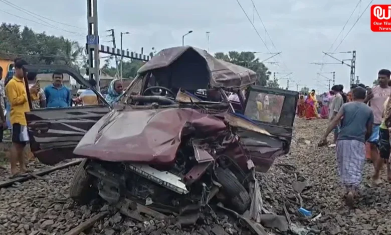 Murshidabad train accident, West Bengal, railway crossing, pool car, school children, train collision, Karna Subarna, Berhampore
