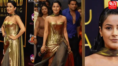 Shehnaaz Gill Gold Haute Couture Look