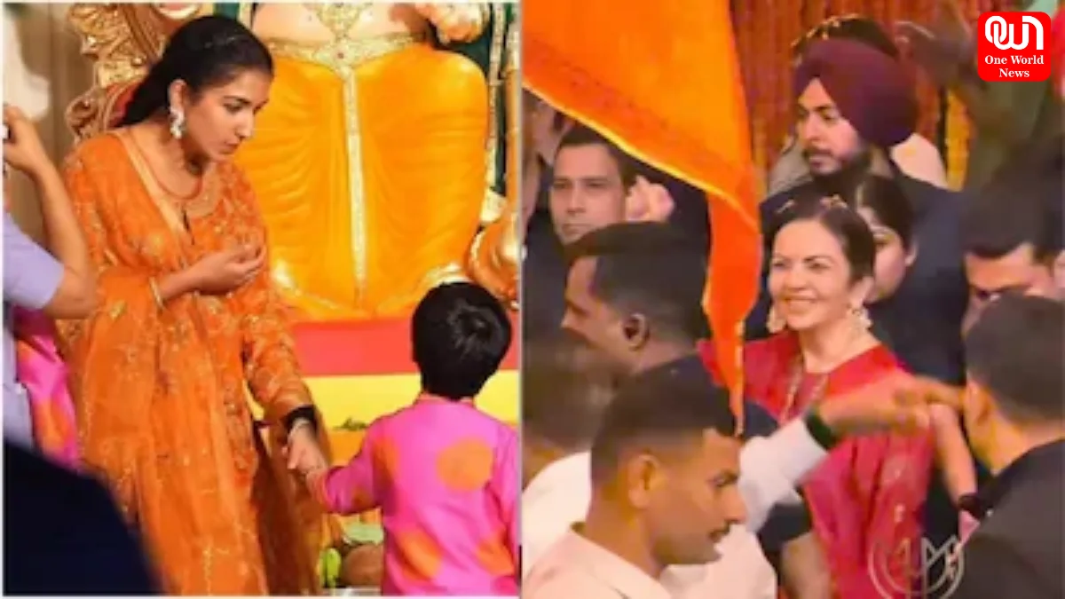 Ganesh Chaturthi 2026: Nita Ambani In Red, Radhika Merchant In Orange